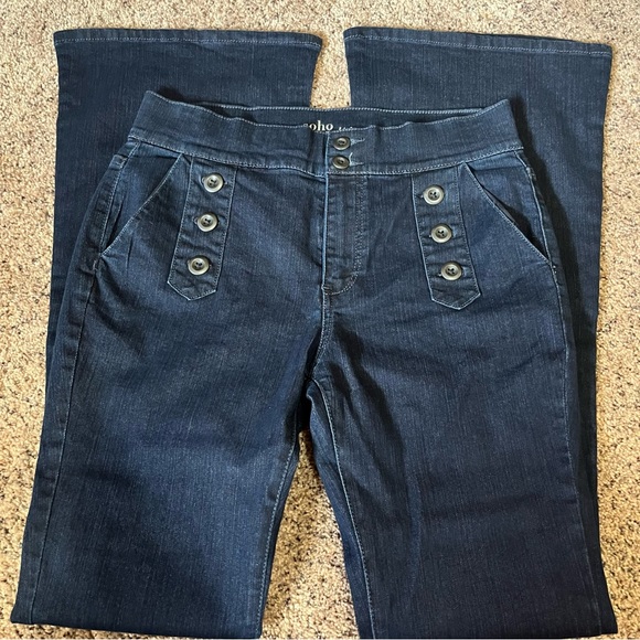 Soho Denim - Soho New York & Company Wide Leg Flare Bell Bottom Jeans Size 8